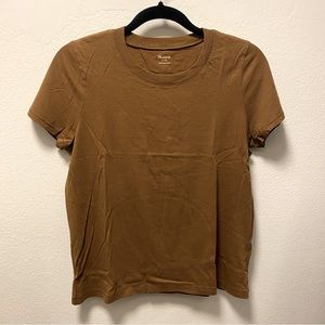Madewell round neck tee brown size M